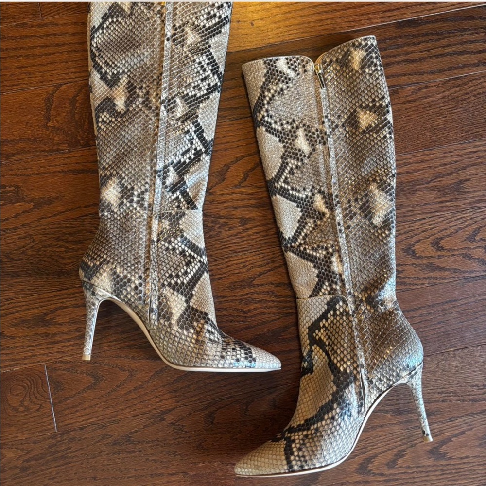 Gianvito Rossi Python Stiletto Boots - image 3